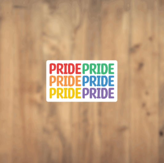 Pride Rainbow Vinyl Sticker | Laptop Sticker | Tumbler Sticker | Phone Sticker | Water Bottle Sticker | Planner Sticker