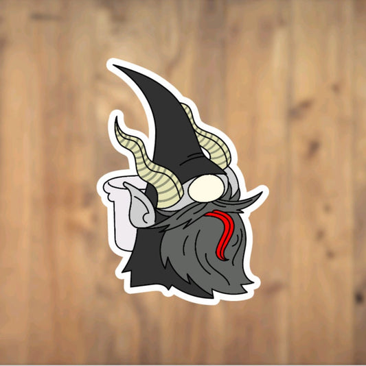 Krampus Gnome, Vinyl Sticker, Folklore, Christmas, Laptop, Tumbler, Phone Case, Die Cut Sticker