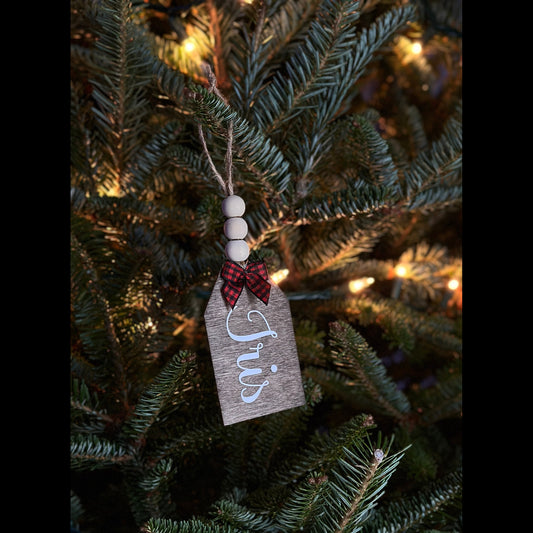 Personalized Wood Christmas stocking tags, ornaments, reusable, gift, present, Holiday, Trendy, Festive, Package