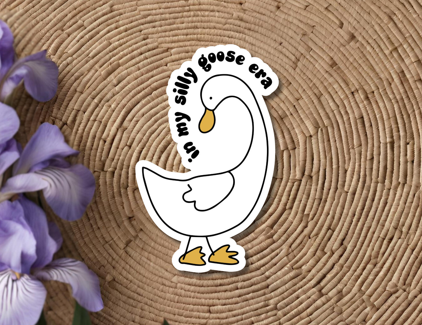 In My Silly Goose Era Vinyl Sticker, Funny, Trendy, Gift, Laptop, Phone, Notebook, Tumbler, Water Bottle